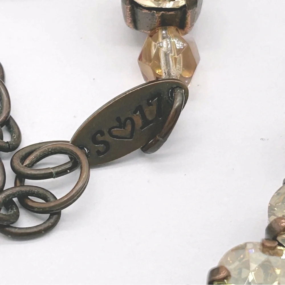 Sabika Peach Crystal in Copper Setting Necklace 2017